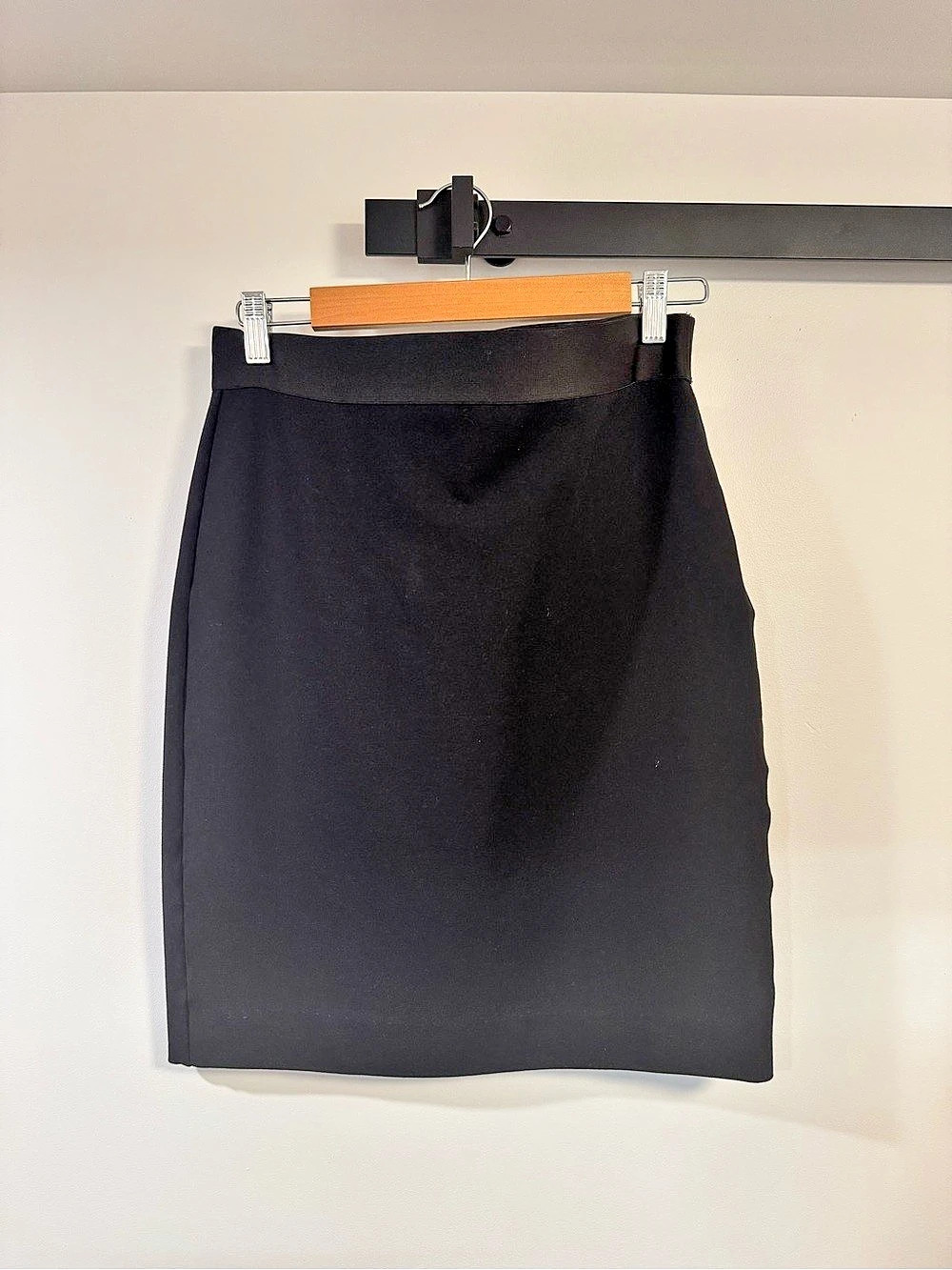 Everlane Stretch Pull-On Pencil Skirt Black Size Large